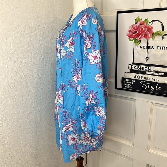 Celina Moon Multi Clover Tunic Dress Size XL - Picture 9 of 11